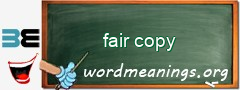 WordMeaning blackboard for fair copy